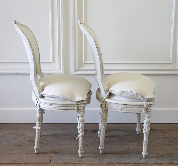 Louis XVI Bow Upholstered Dining Chair - Image 2