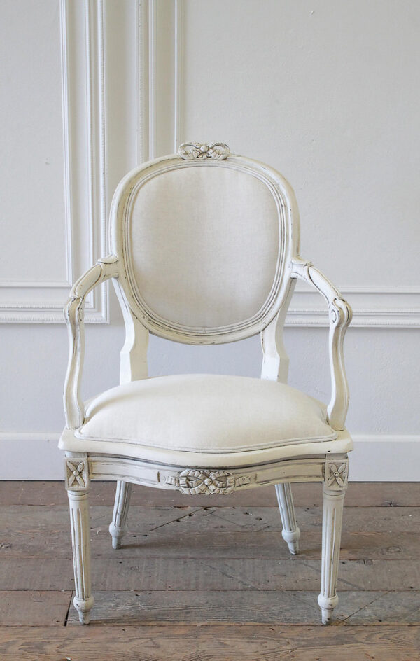 Louis XVI Bow Upholstered Armchair